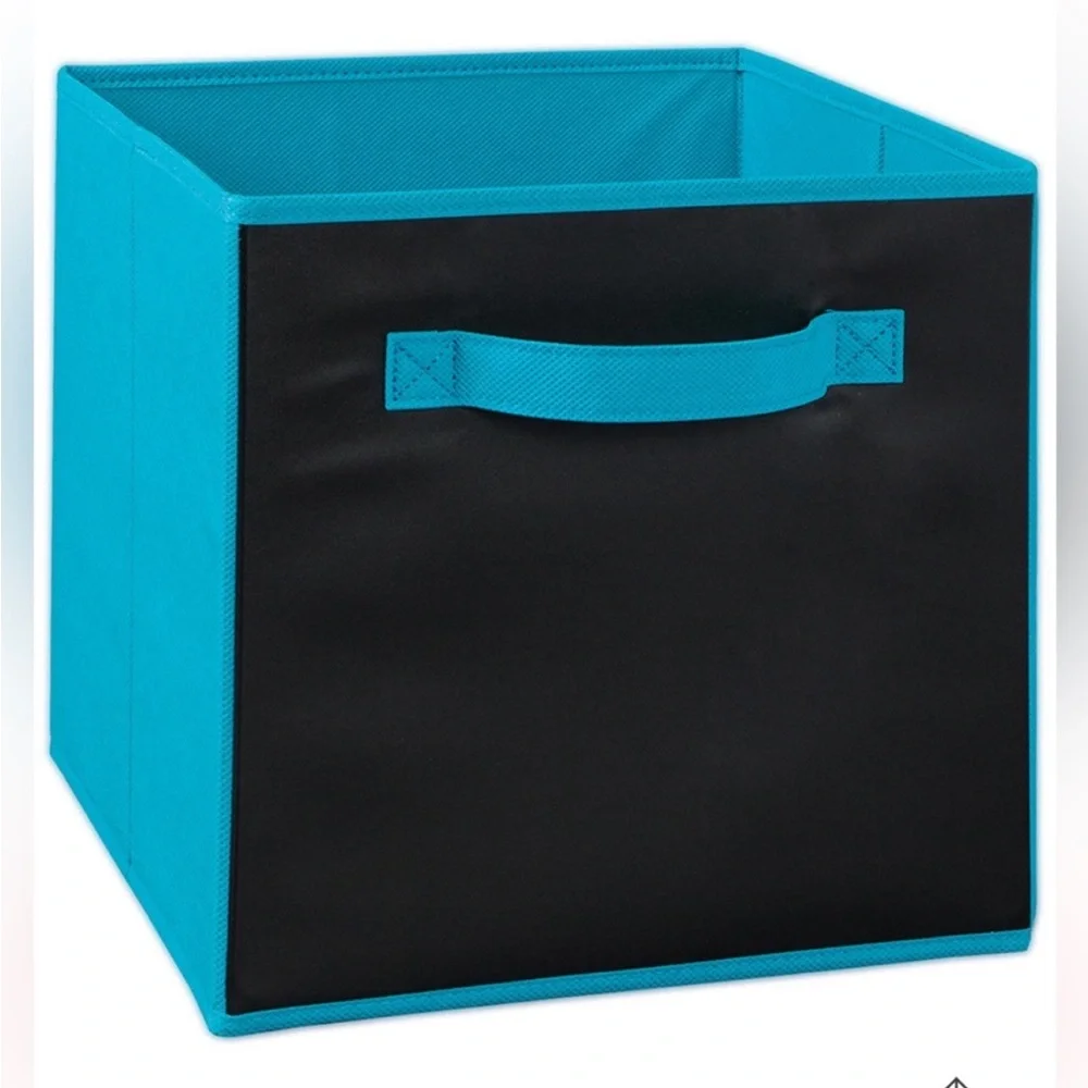 ClosetMaid Cubeicals Chalkboard Fabric Drawer in Ocean Blue.